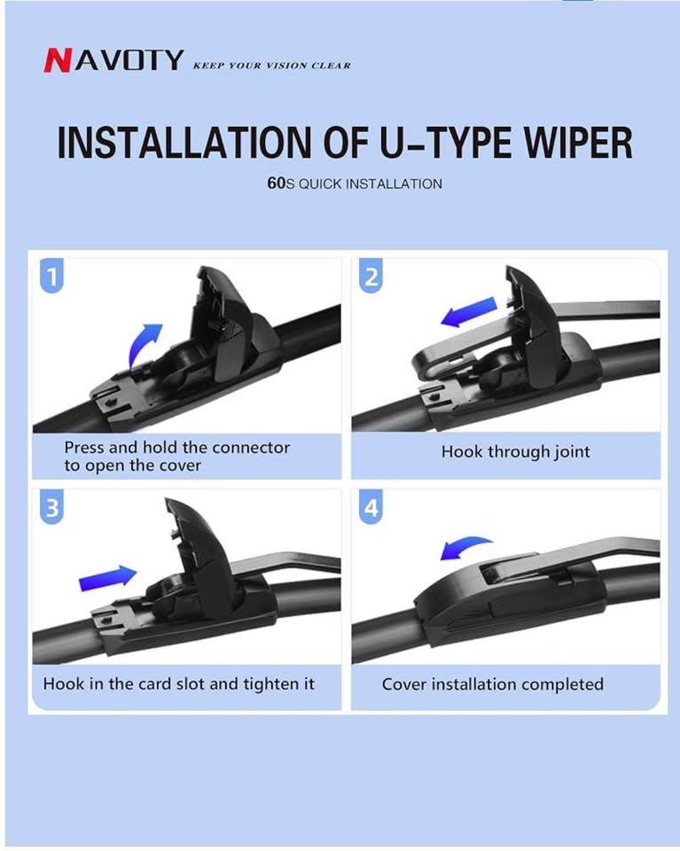 3 Wipers Factory Replacement for Subaru Outback Legacy 2010-2014 Original Equipment Windshield Wiper Blades Set 26"+19"+14" (Set of 3) U/J HOOK