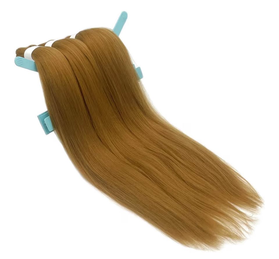 27 Honey Blonde Braiding Hair Pre Stretched Human Colored Hair Extensions for Br
