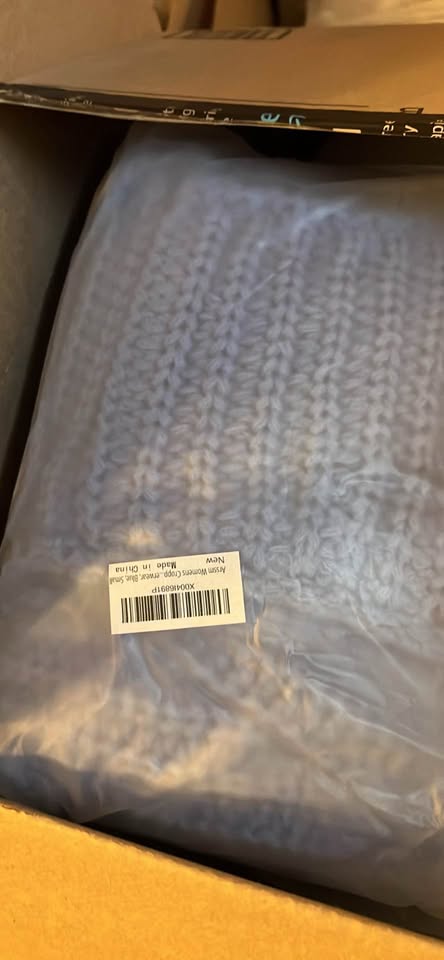Blue Chunky Knit Button-Up Cardigan