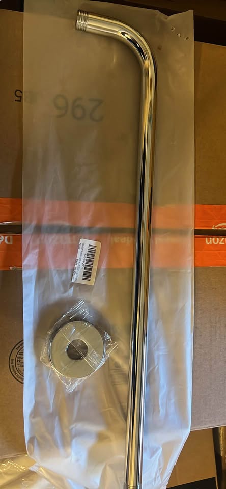 20-Inch Stainless Steel Shower Arm with Flange