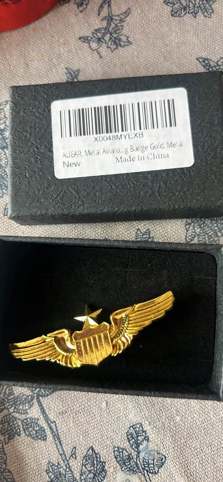 Gold Senior Pilot Wing Pin