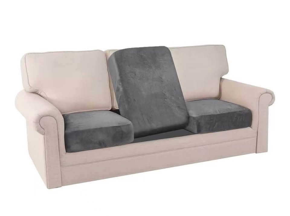 Stretch Velvet Couch Cushion Covers for Individual Cushions Sofa Cushion Covers