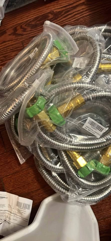 304 Stainless Steel 3ft Short Garden Hose with Female to Female Metal Connector,