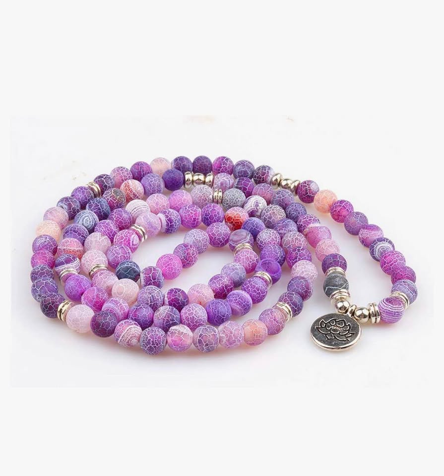 GVUSMIL 8mm 108 Mala Beads Wrap Bracelet Necklace for Yoga Charm Bracelet Natura