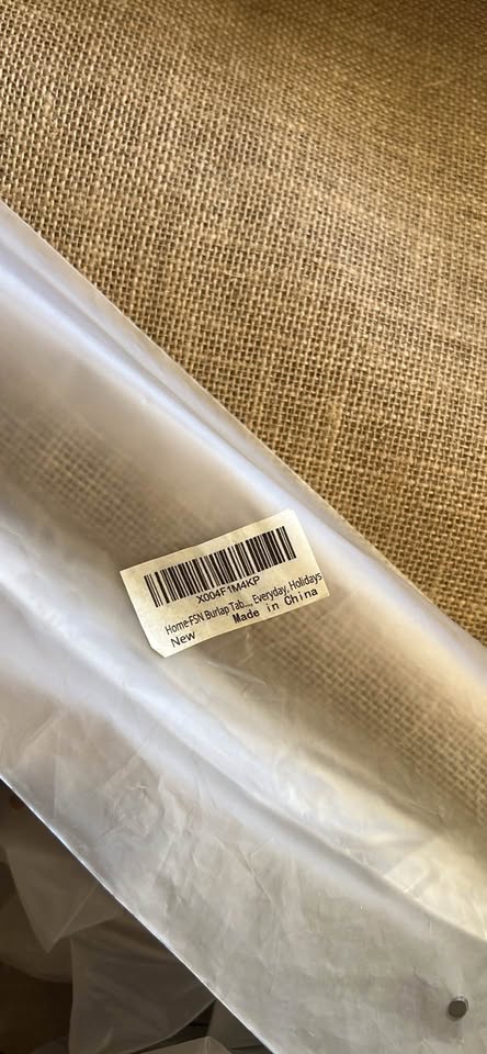Burlap Runner, Rustic Linen Burlap Ribbon Roll Flaxen Outdoor Party Decor