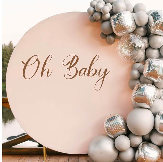 'Oh Baby' Party Backdrop Decals