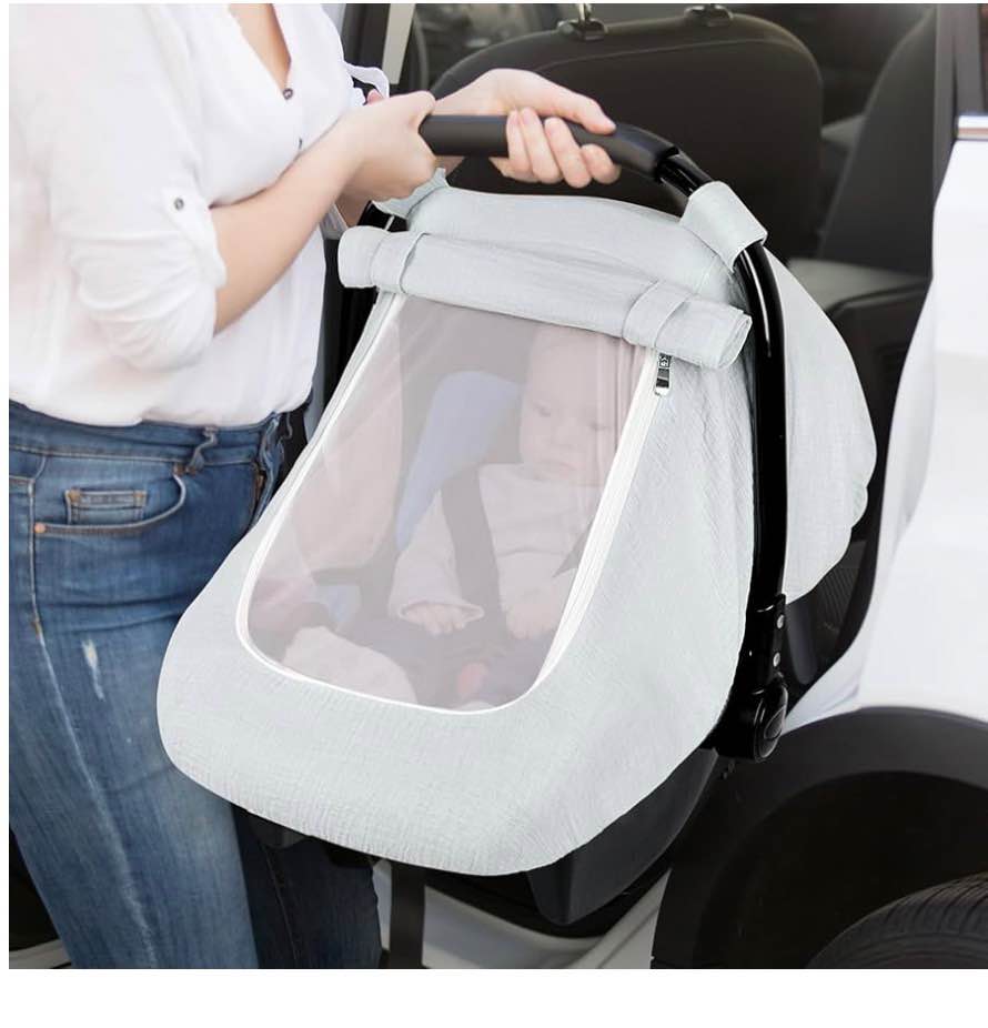 Car Seat Covers for Babies, Summer Baby Car Seat Cover for Boys Girls with Breat