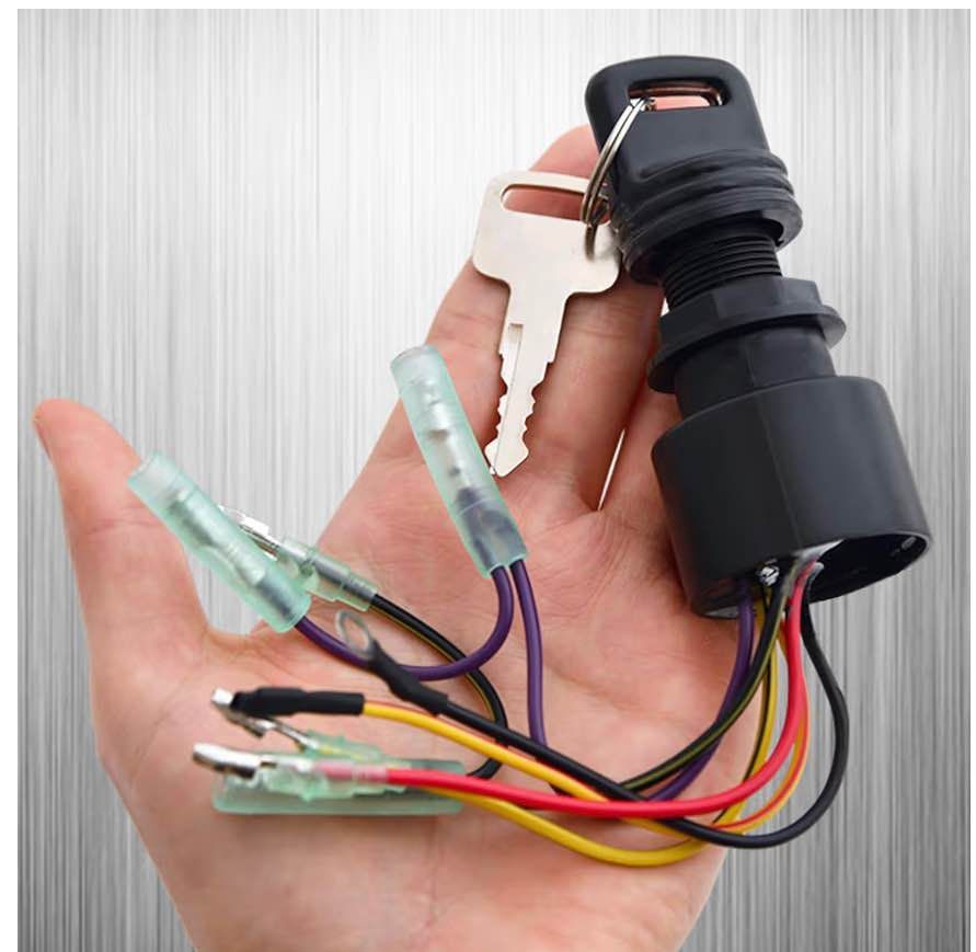 Boat Ignition Switch with Key, for Mercury Mariner Outboard Motor Control Box wi