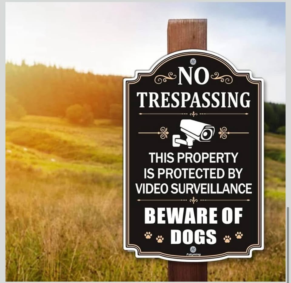 2 Pack No Trespassing This Property is Protected by Video Surveillance Beware of