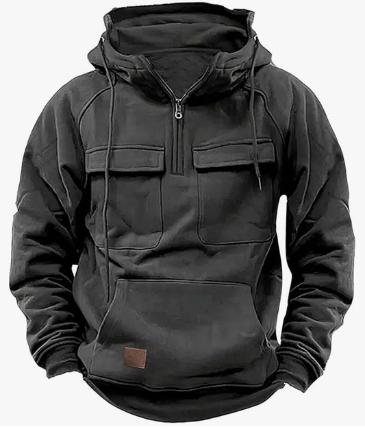 Men's Quarter-Zip Fleece Tactical Hoodie