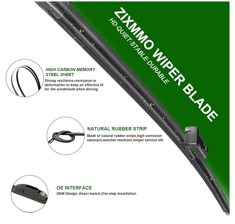 26"+18" windshield wiper blades with 16" Rear Wiper Blades Replacement for 2004-2009 Toyota Prius -Original Factory Quality,Easy DIY Install (Set of 3)