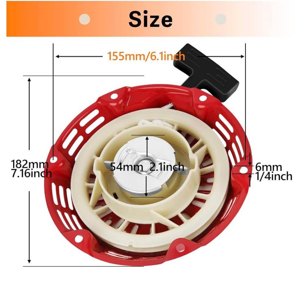 GX270 Pull Start Assembly Recoil Starter for Honda GX240 GX270 8hp 9hp 301cc Engine Parts Generator