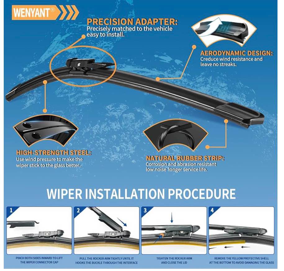 Wenyant Windshield Wiper Blades