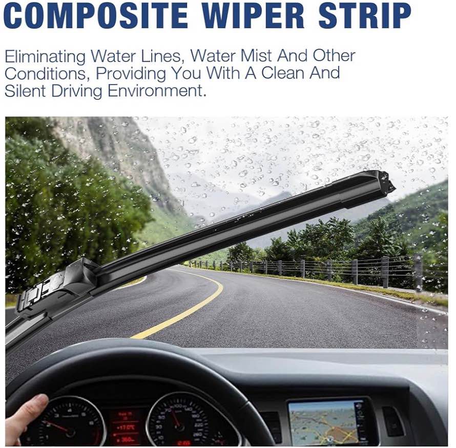 3-Piece Windshield Wiper Blade Set (26", 18", 16")