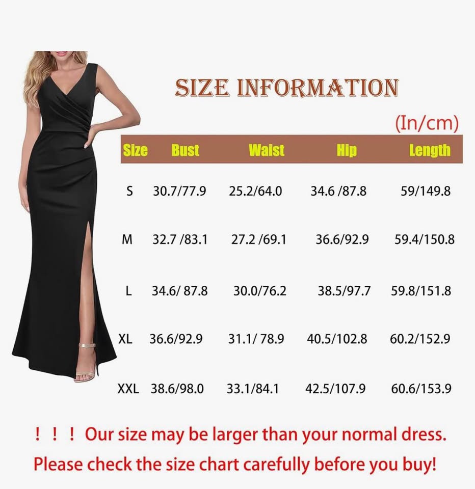 Black V-Neck Sleeveless Maxi Dress with Side Slit