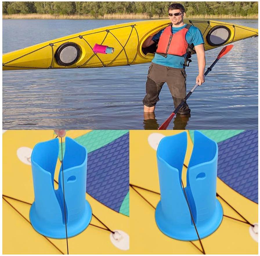 Portable Blue Silicone Cup Holder for Paddleboards and Kayaks