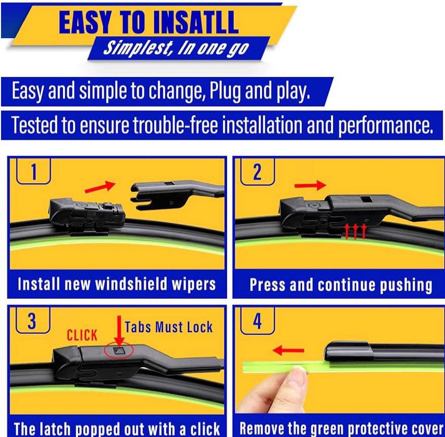 3-Piece All-Season Wiper Blade Set (26", 16", 12")