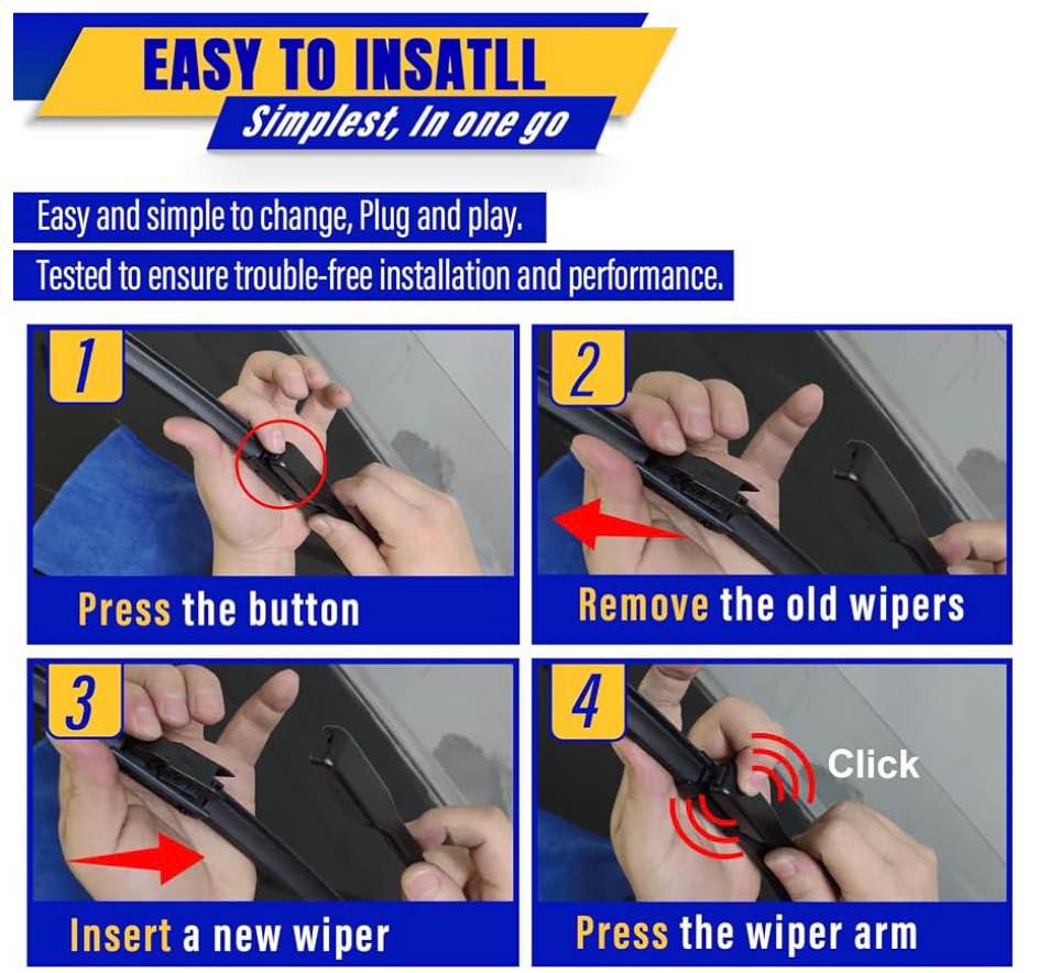 Wiper Blade Set for Mini Cooper Countryman 2017-2022