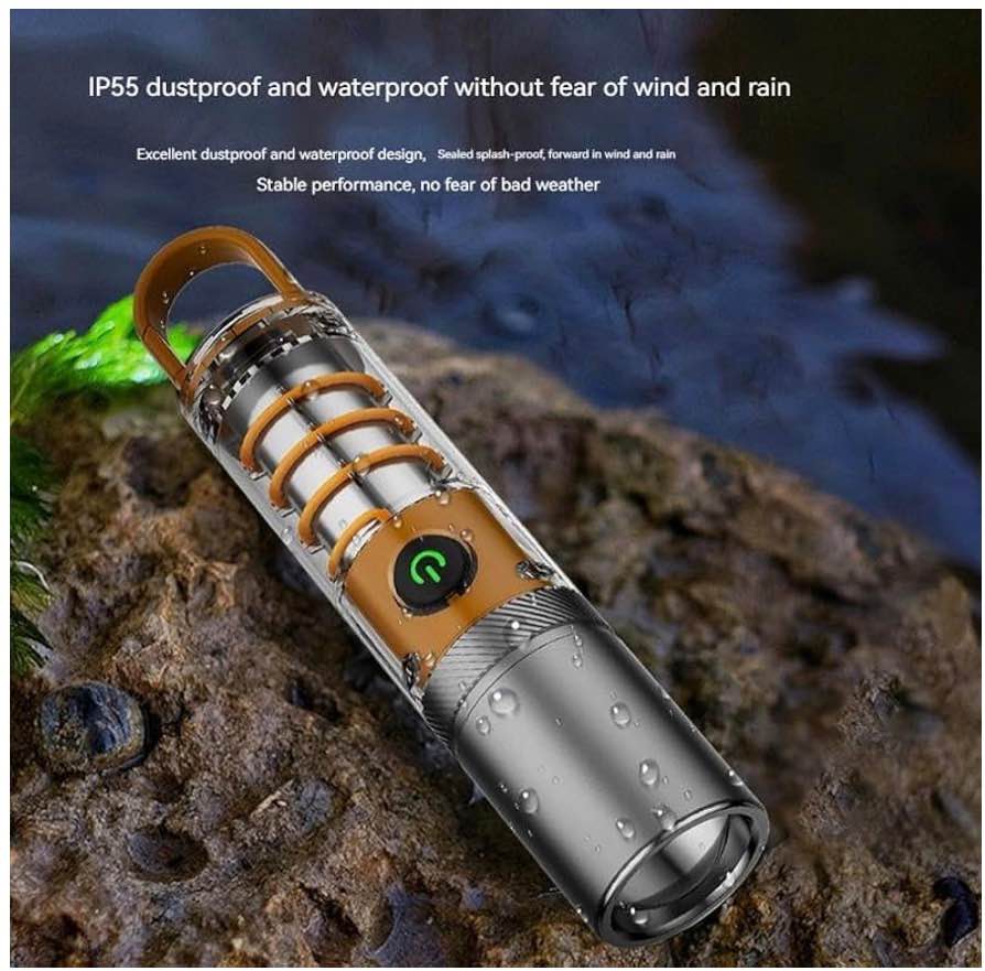 Rechargeable Dual Light Source LED Flashlight