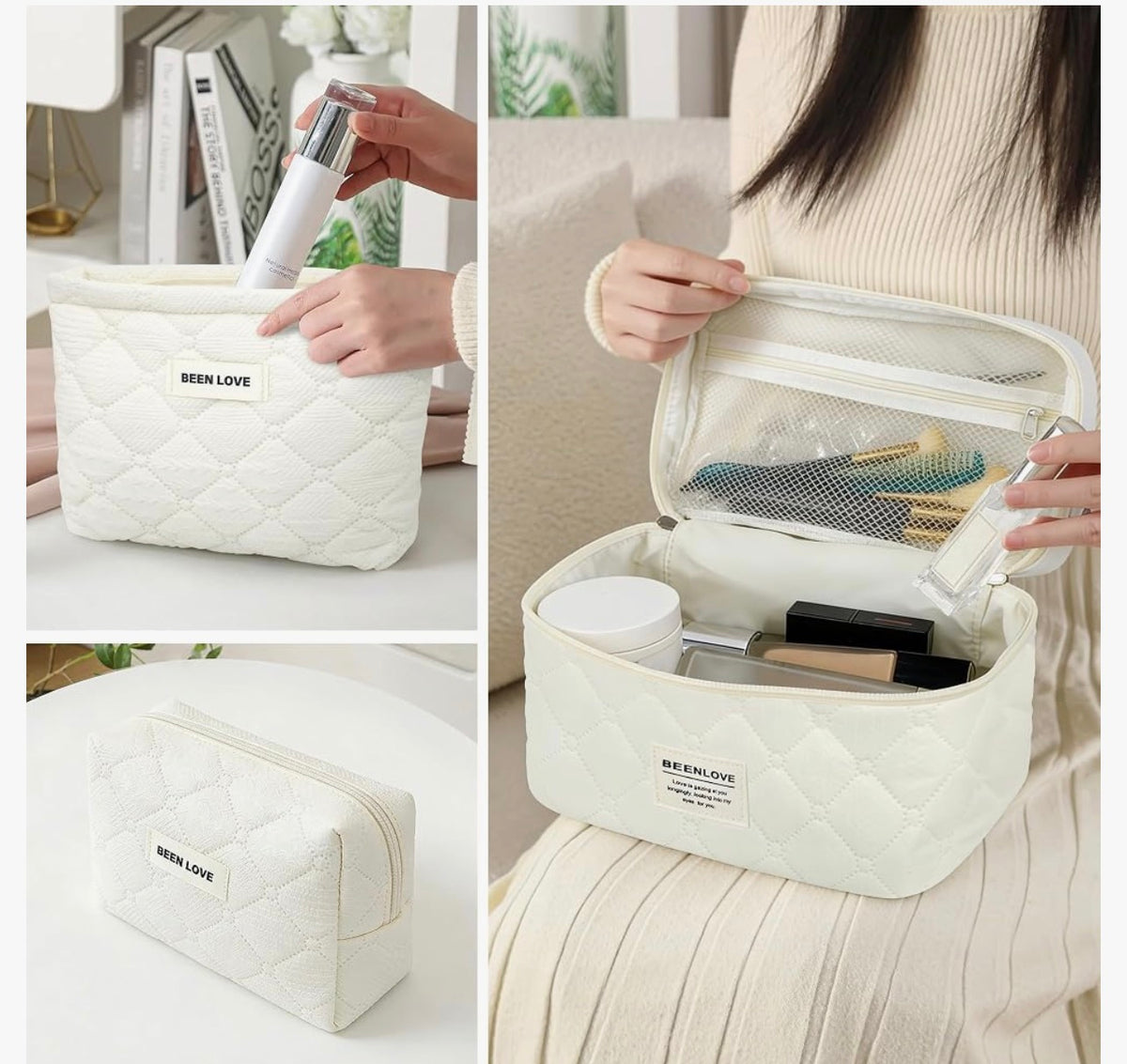 3Pcs set cosmetic bag toiletry bag for women and girls