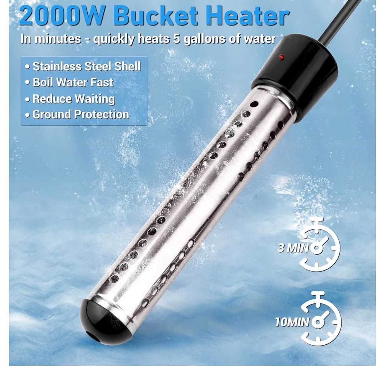 1500W Immersion Water Heater