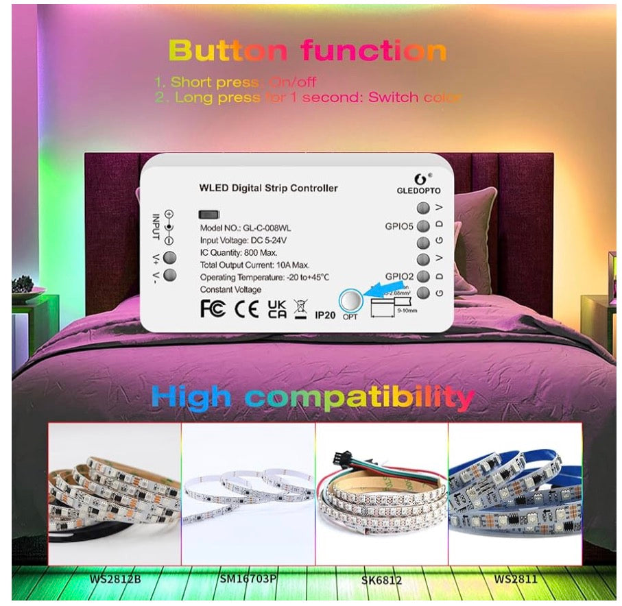 WLED LED Light Strip Controller