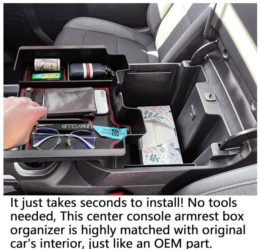 Full Size Center Console Organizer，Red