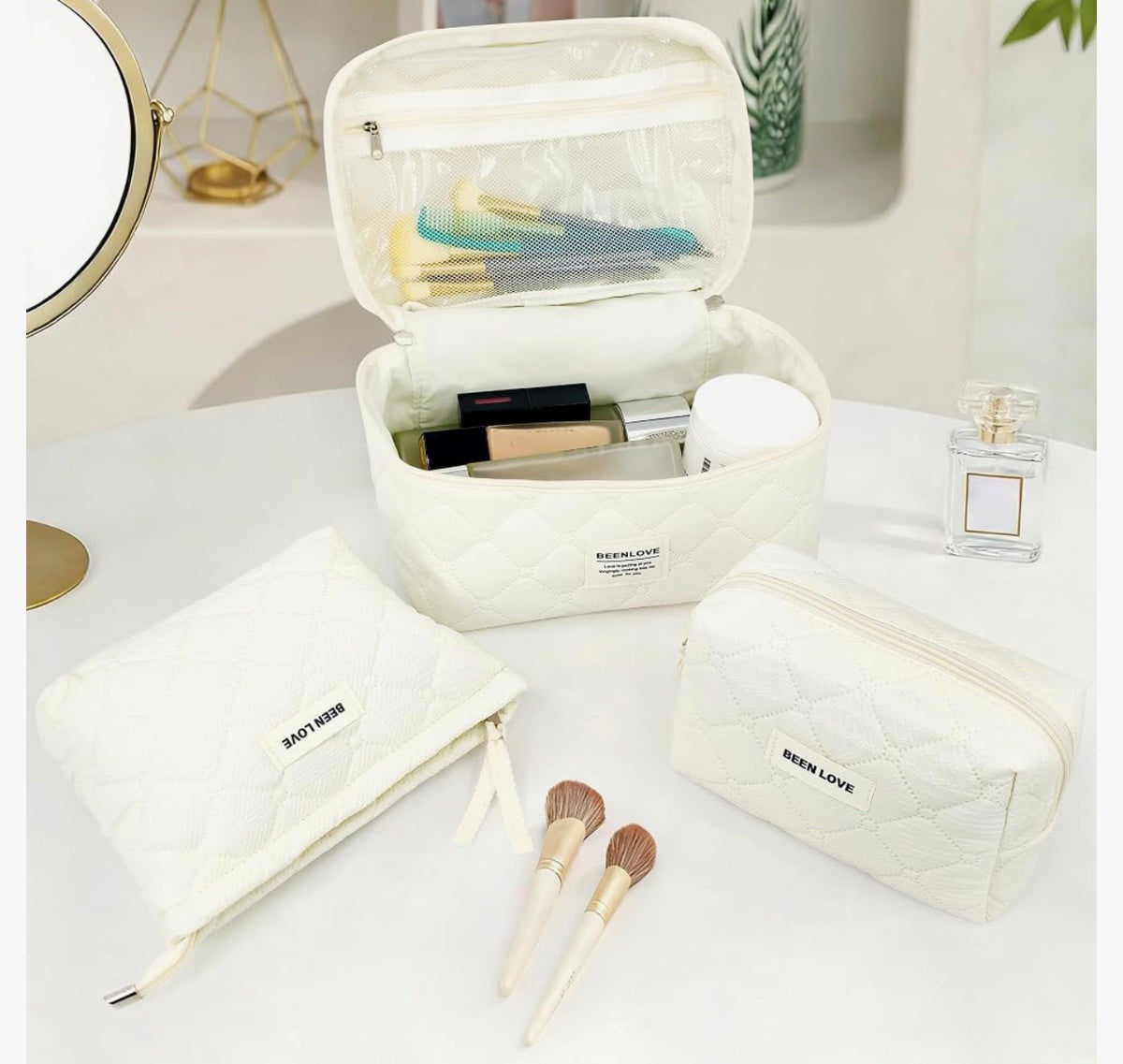 3Pcs set cosmetic bag toiletry bag for women and girls