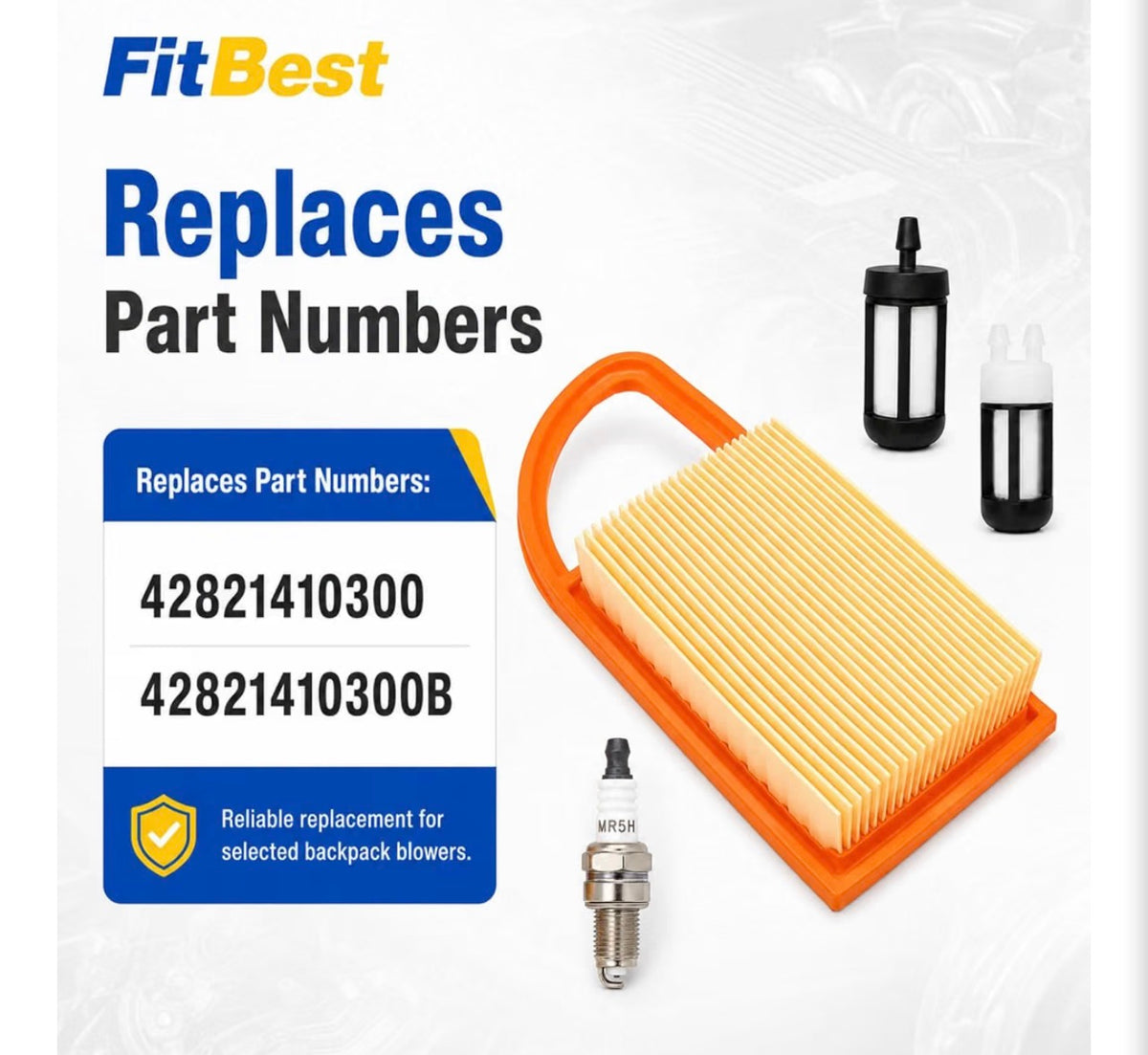 FitBest Air Filter Tune-Up Kit for Stihl BR500 BR550 BR600 BR700 Backpack Blower