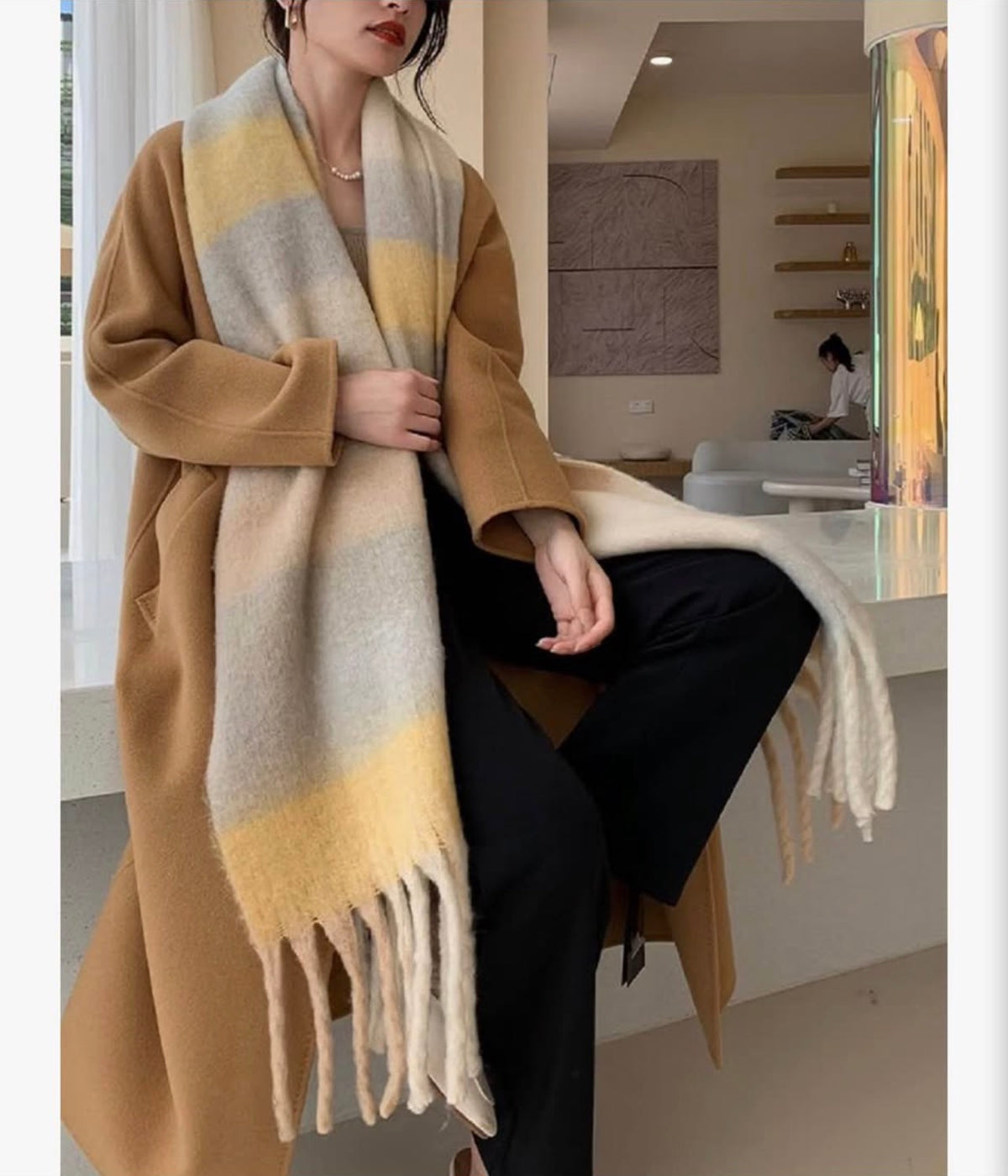 Wander Agio Winter Women Warm Scarf Long Shawl Large Scarves