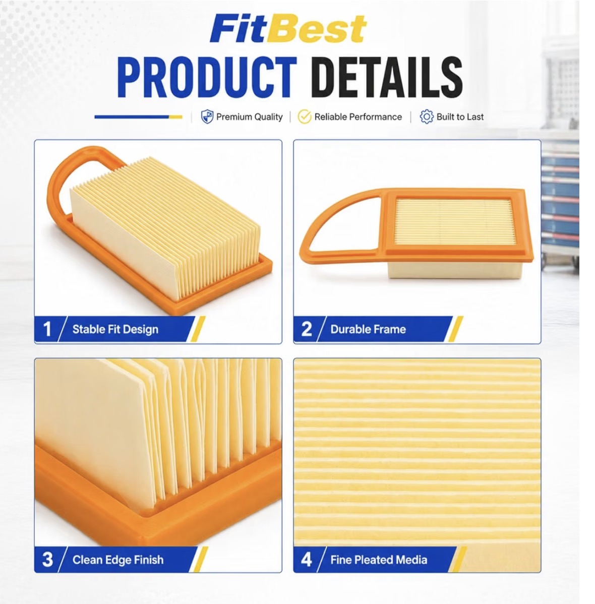 FitBest Air Filter Tune-Up Kit for Stihl BR500 BR550 BR600 BR700 Backpack Blower