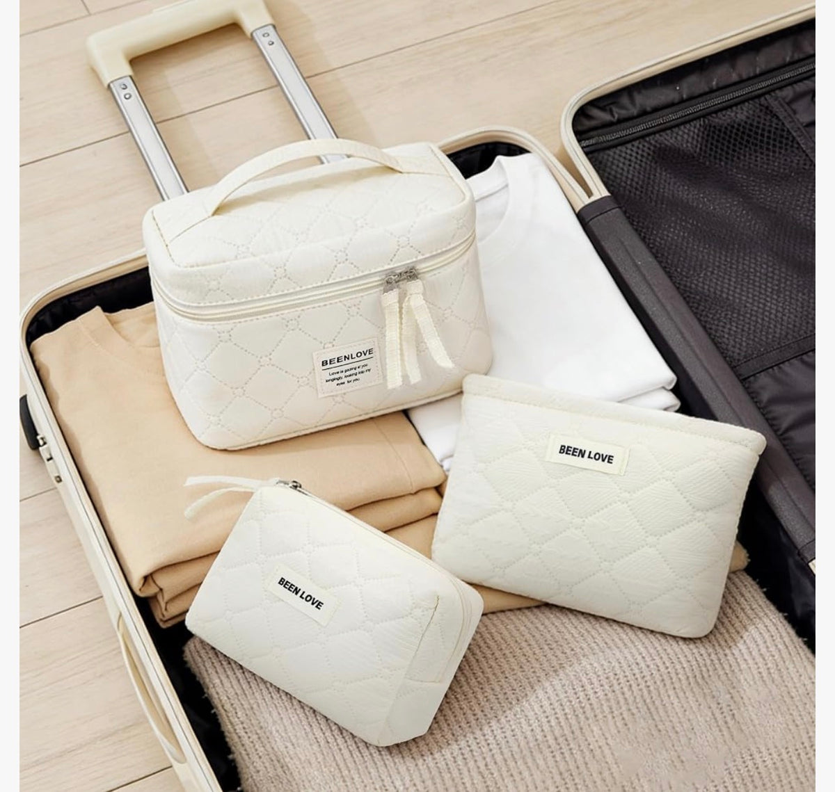 3Pcs set cosmetic bag toiletry bag for women and girls