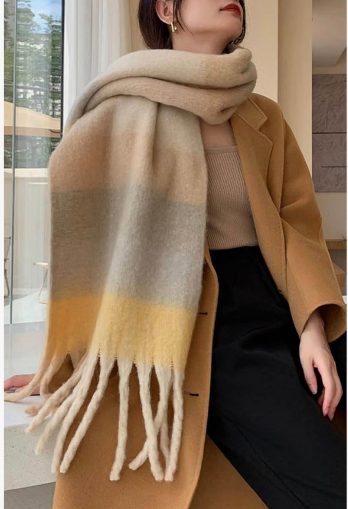 Wander Agio Winter Women Warm Scarf Long Shawl Large Scarves