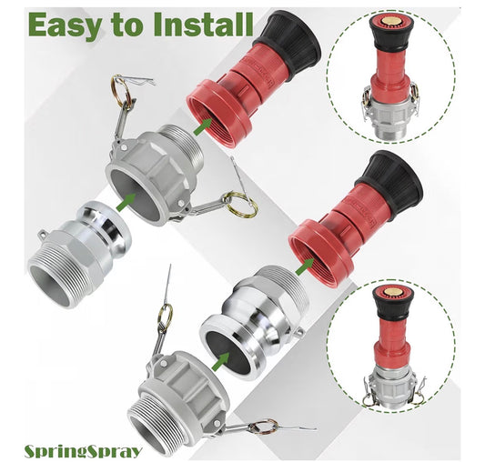 2" NPSH Heavy-Duty Industrial Fire Hose Nozzle