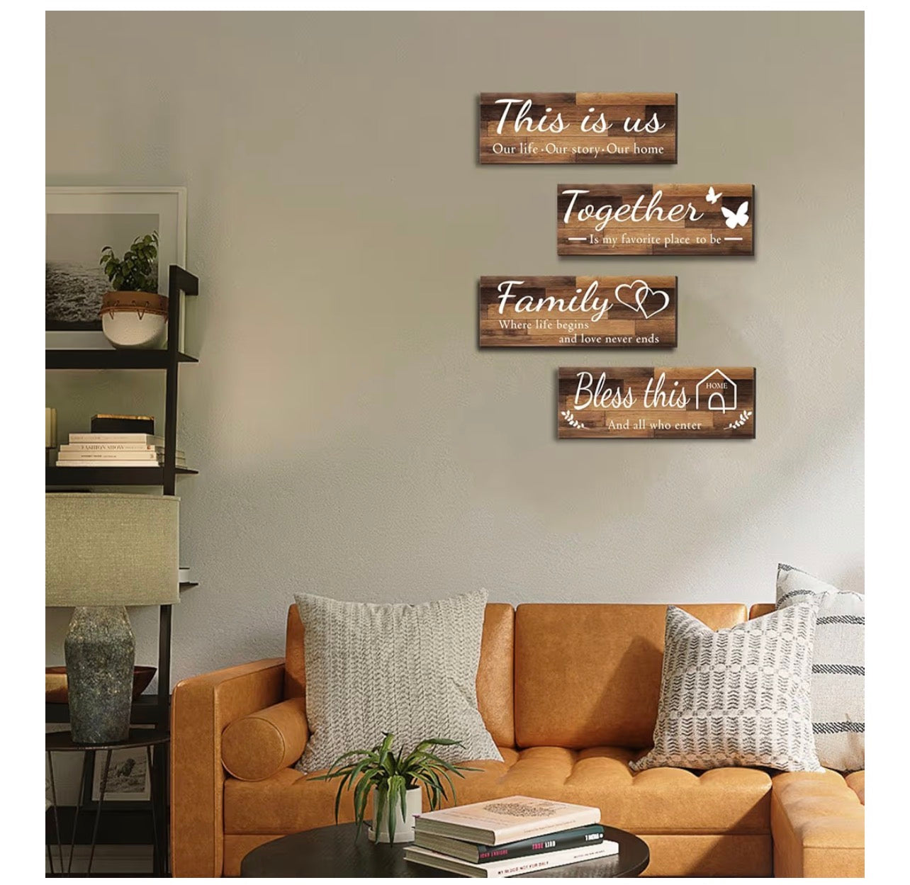 4 Pieces Home Wall Signs