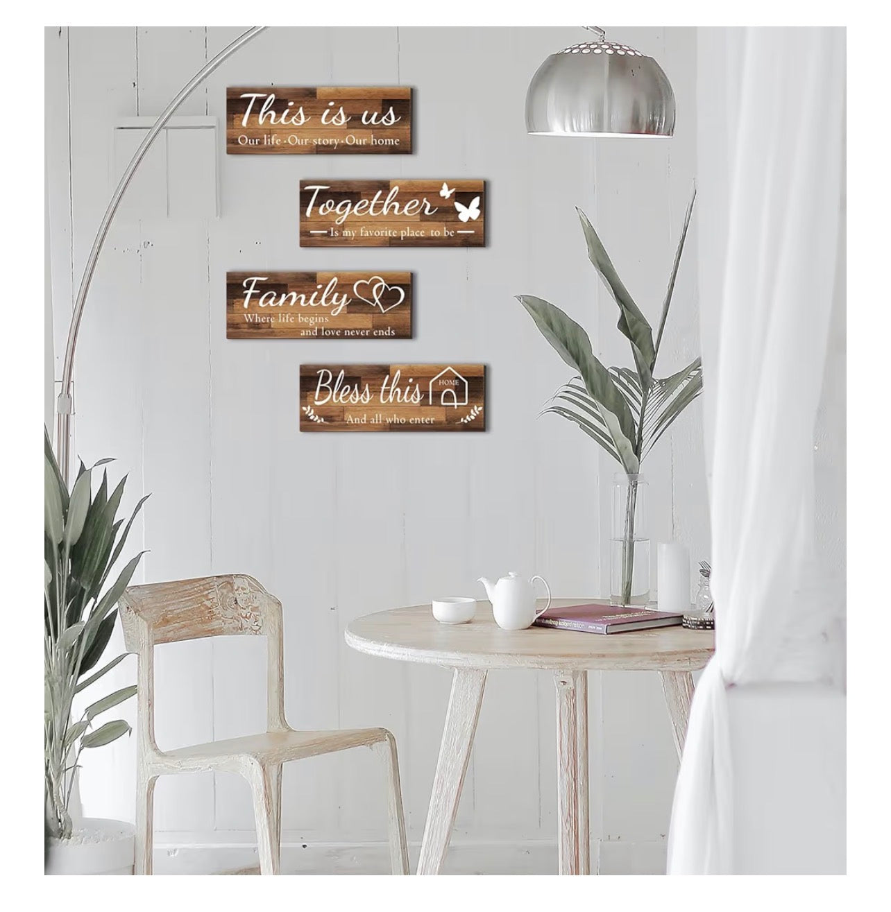 4 Pieces Home Wall Signs