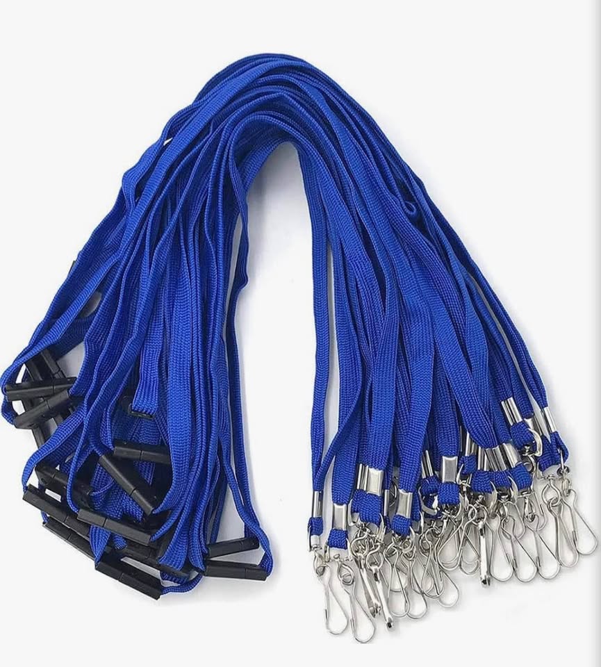 25 Pack Blue Breakaway Lanyards