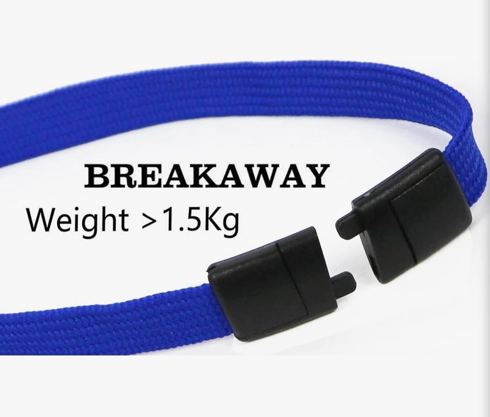 25 Pack Blue Breakaway Lanyards