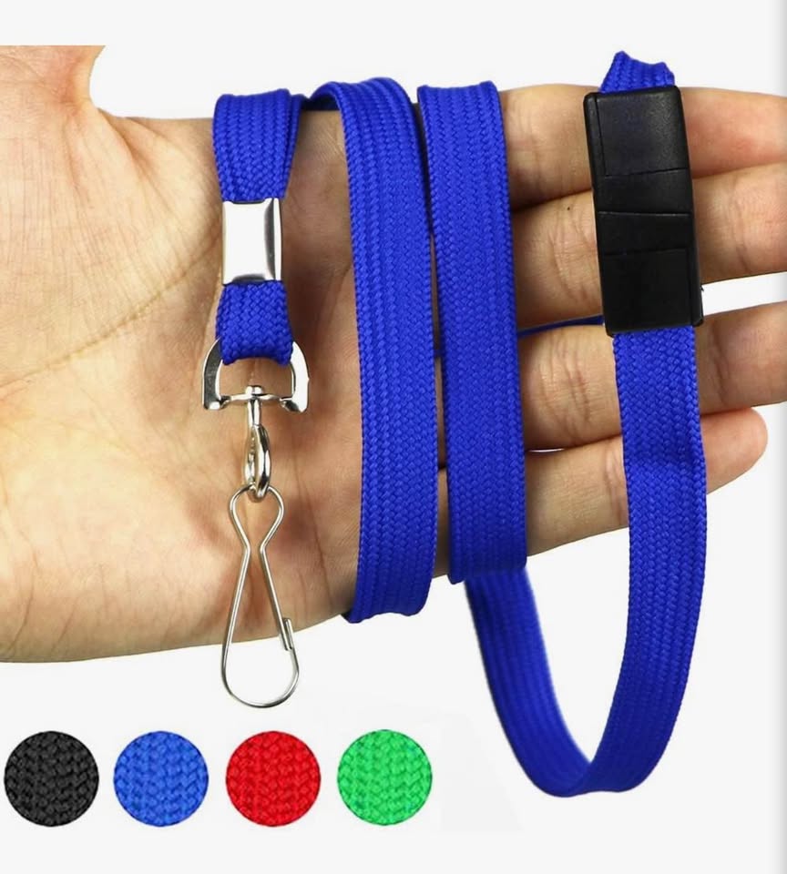 25 Pack Blue Breakaway Lanyards