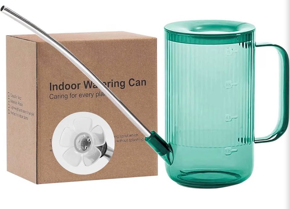 Indoor Watering Can with Long Stem Spout, 34oz