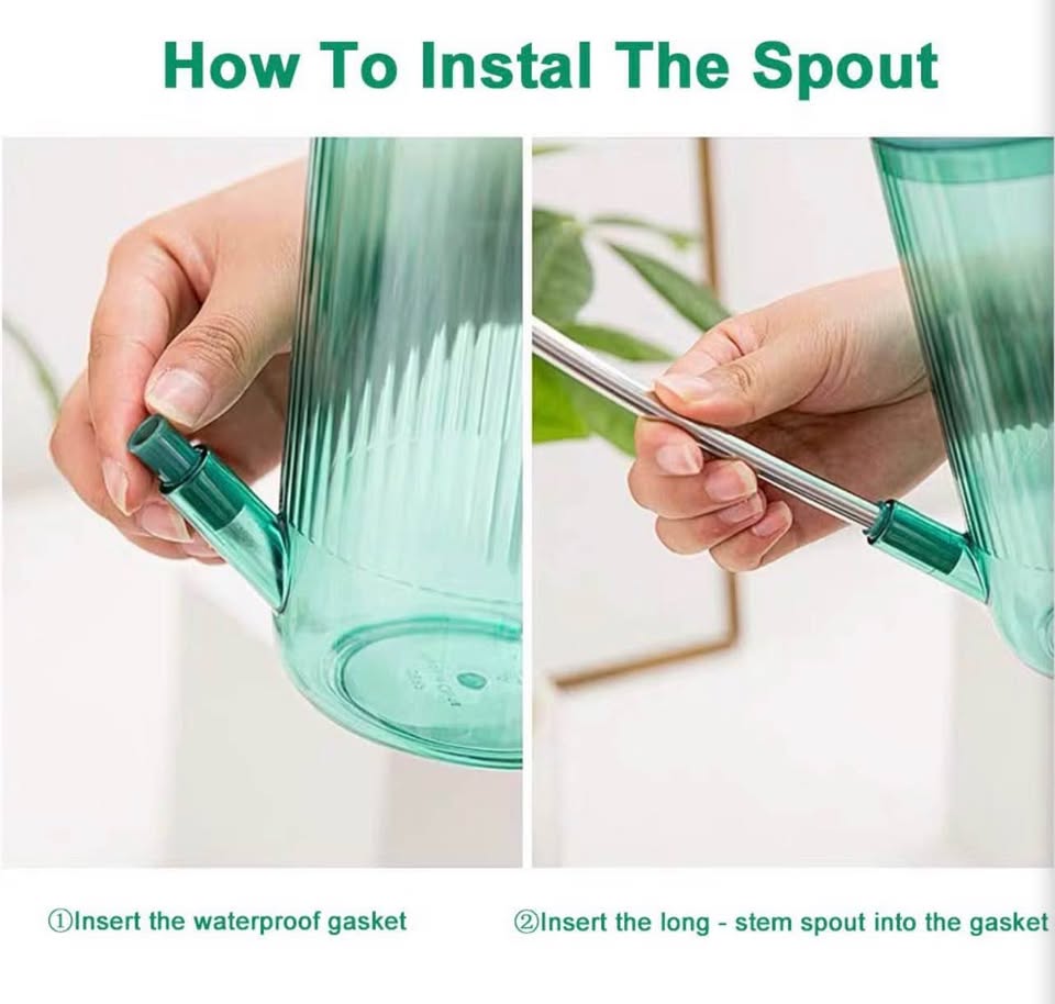 Indoor Watering Can with Long Stem Spout, 34oz