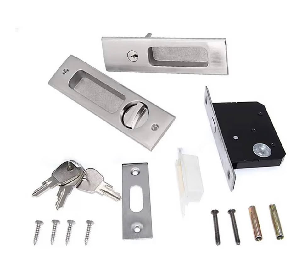 6.3" Sliding Barn Door Mortise Latch Lock Invisibl