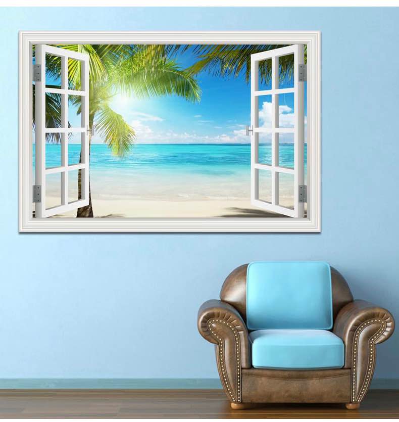 Beautiful White Beach Sunshine Through Coconut Tre