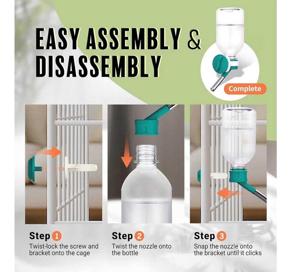 Choco Nose Patented No-Drip Water Bottle/Feeder fo