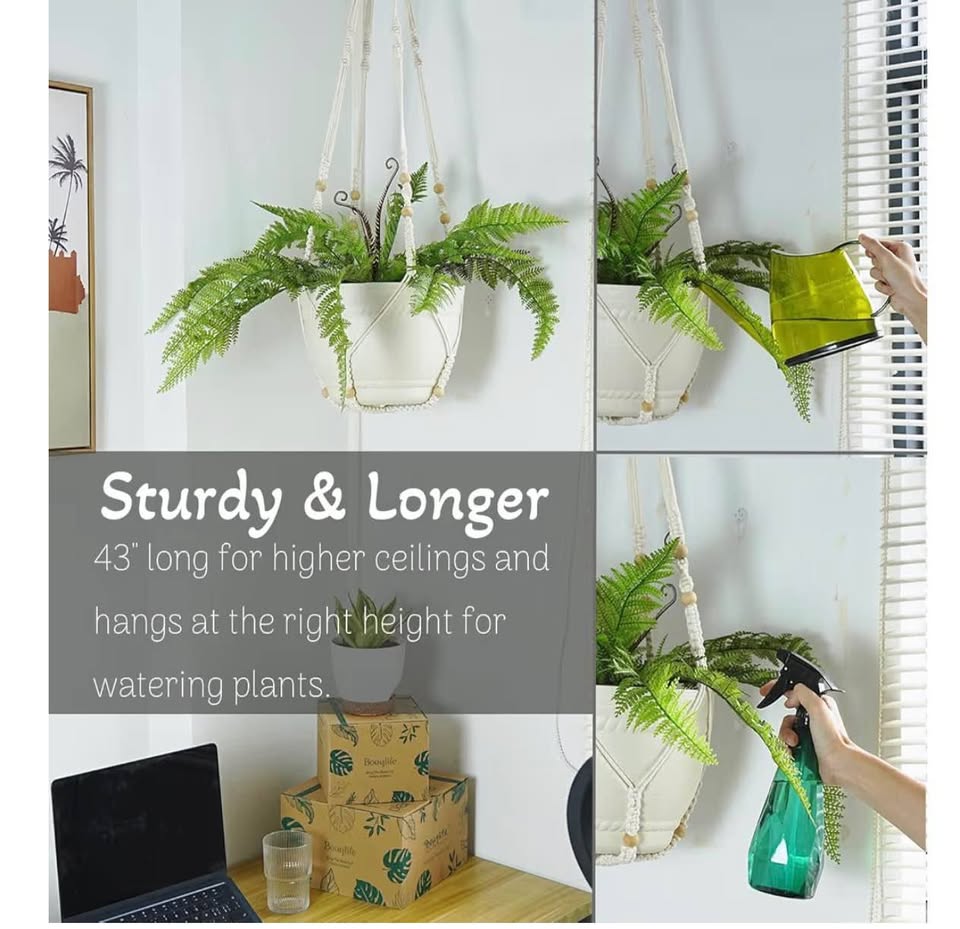 43 Inches Macrame Plant Hanger Large for 12 inch P