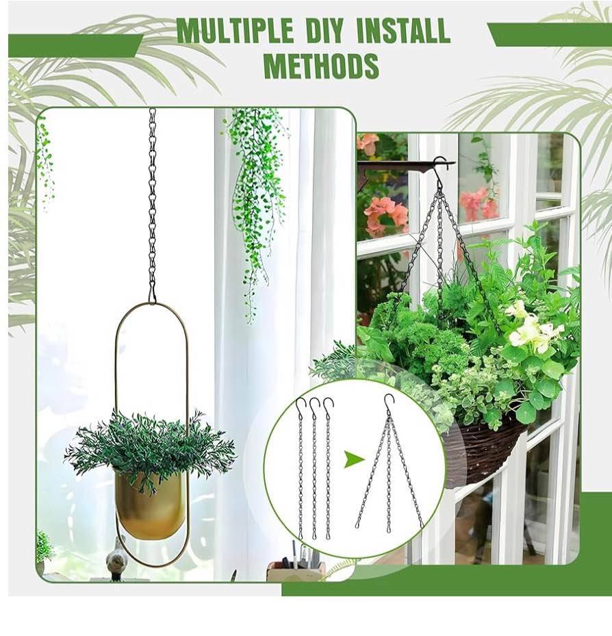 4-Pack 25.5 Inch Hanging Chain with Hooks for Hang