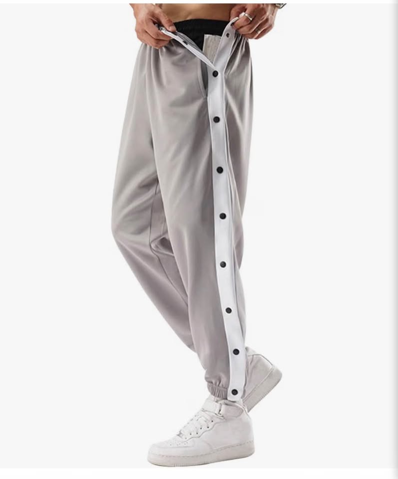 Men's Tear Away Basketball Pants Post Surgery Side