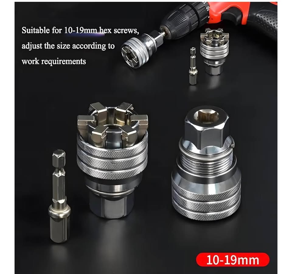 Upgraded Adjustable Universal Socket Wrench, Manua