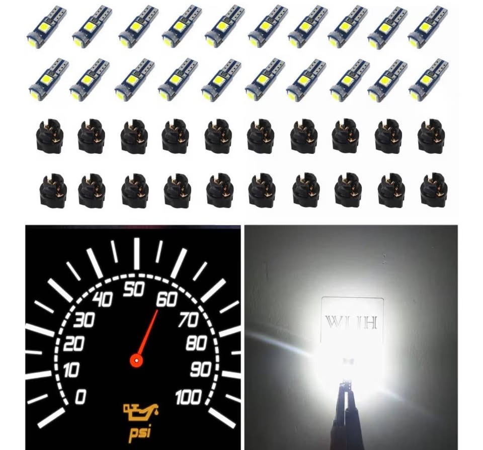 WLJH 74 Led Bulb Dash Lights Super Bright T5 2721 