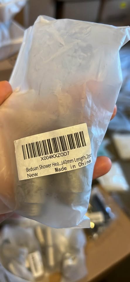 Beduan Shower Head Extension Tube Pipe Fittings, G 1/2 Male to G 1/2 Female BSP 